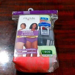 Fruit of the loom fit for me 6 pack heather briefs size 11 22W/24W